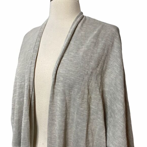 Donni. Womens Ribbed Sweater Cardigan One Size Gray Pockets Long Sleeve - Picture 2 of 8